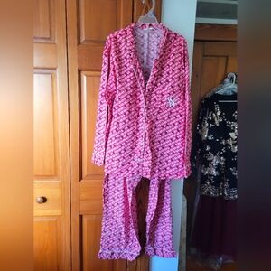 Victoria's Secret xl reindeer holiday pajama set outfit red deer vs